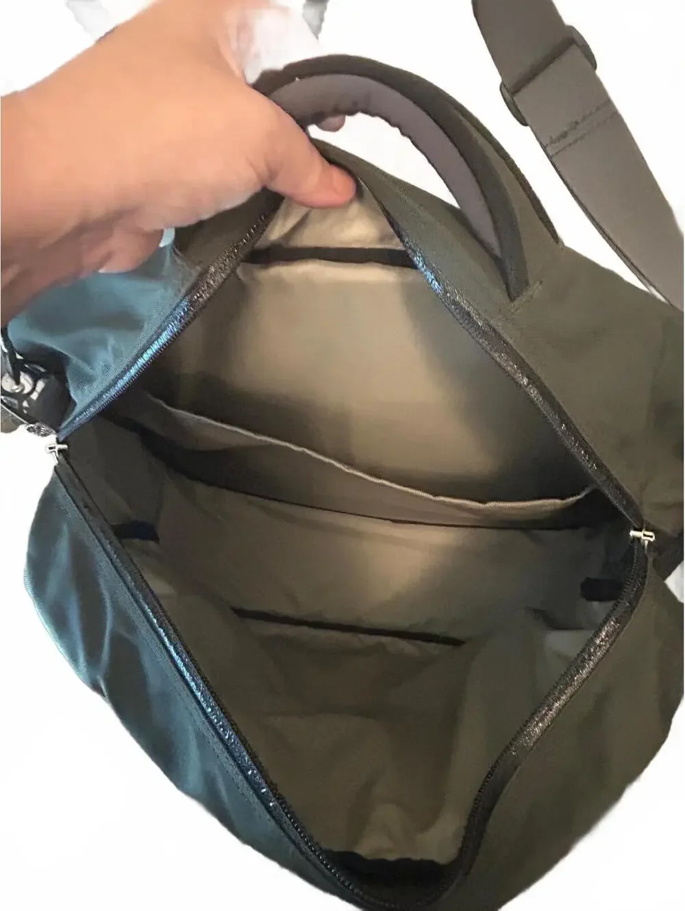 REI Green Nylon Messenger Shoulder Bag with Adjustable Strap